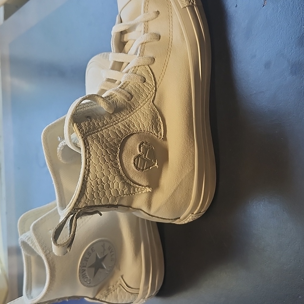 Converse White High-Top Sneakers Western Designs